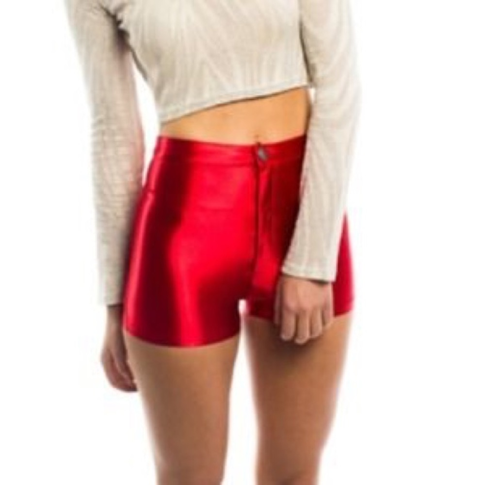Red American Apparel Disco Shorts!!!